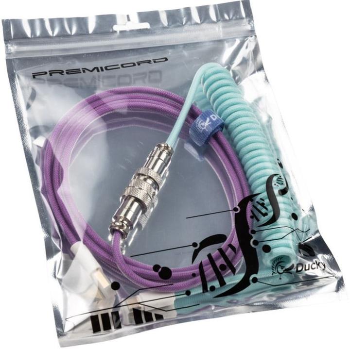 Produktbild Ducky Premicord Frozen Llama Spiralkabel, USB Typ C auf Typ A (1.80 m, USB 2.0)