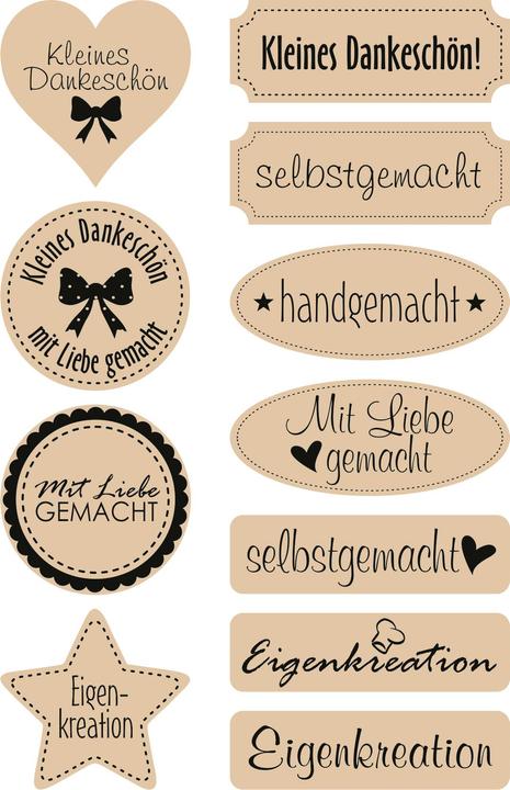 Actual product image Meyco Kraft Paper Sticker "Homemade (42 Sticker)