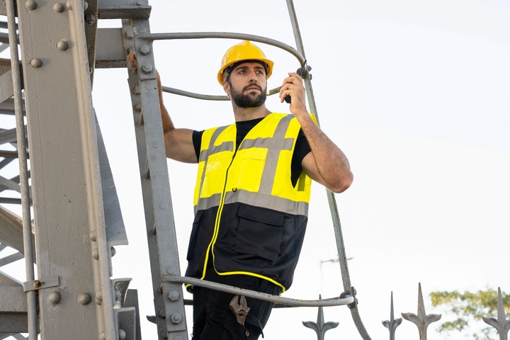Produktbild Korntex Warnweste Multifunktional Hamburg Signal Gelb/MBlau 360° Sicherheit XXL EN ISO 17353 ® KXCMF (XXL)