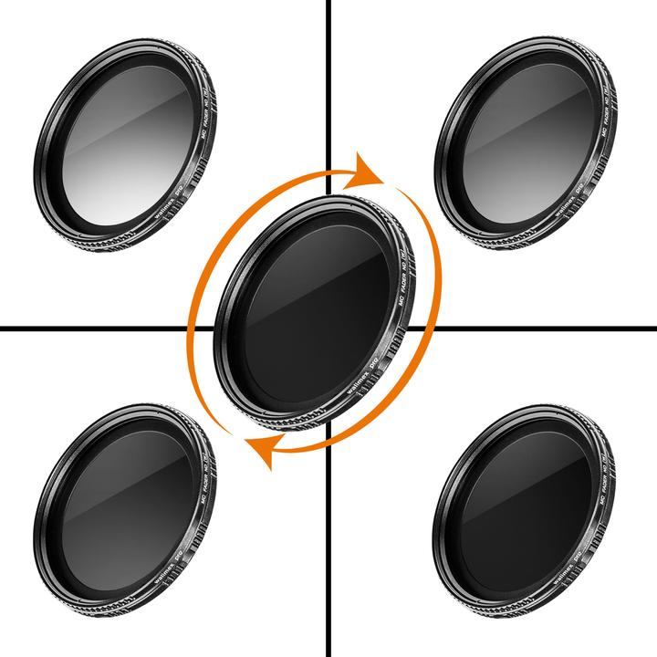 Walimex pro pro ND-Fader ND2 - ND400 vergütet 52 mm (52 mm, ND- / Graufilter, 52 mm)