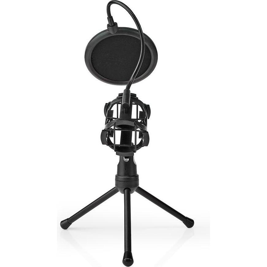 Thumbnail - Nedis Mikrofonständer Leg Basis Halterdurchmesser: Unter 40 mm mm ABS/Metall Schwarz Schwarz, Mikrofonständer, Schwarz