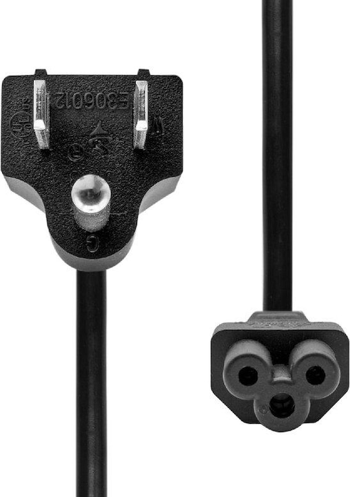 Image du produit ProXtend Cordon d'alimentation US vers C5 0.5M Black (0.50 m, C5)