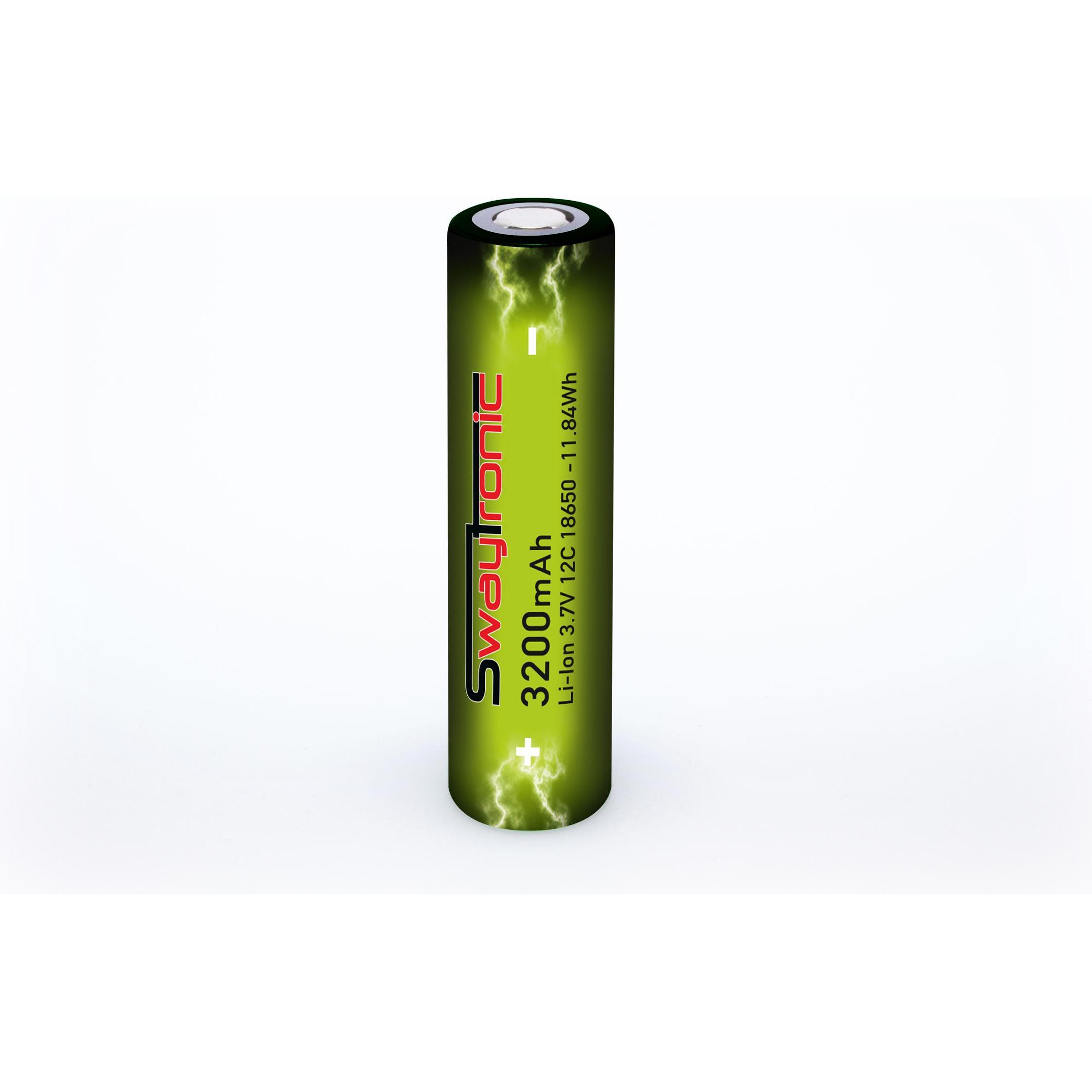 Swaytronic Li-Ion 18650 3200mAh 12C (3200 mAh, Ladegerät ohne Akku), Akku Ladegerät