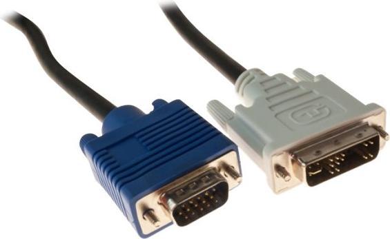 Actual product image Exertis Connect DVI cable, DVI-A plug to VGA HD15 plug, 5.0 metresFor connecting DVI monitors and projectors m (5 m, DVI)