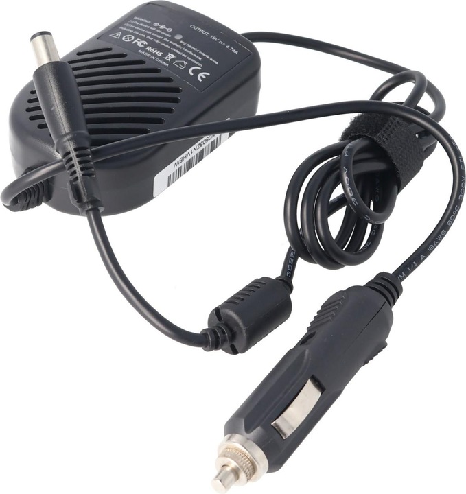Image du produit AccuCell Chargeur allume-cigare 12V pour ordinateur portable HP Compaq 19V 4,74A (90 W)