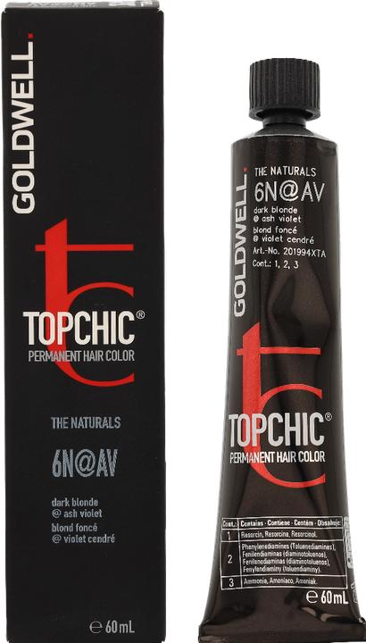Image du produit Goldwell Topchic Elumenated (6N@AV - blond foncé élumé violet frêne foncé)