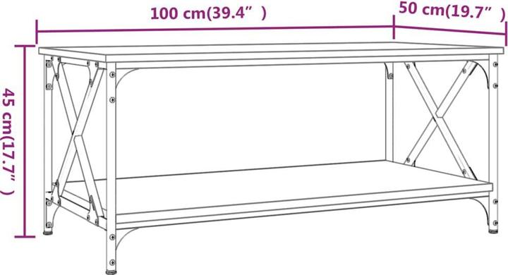 Image du produit vidaXL Couchtisch (100 x 50 x 45 cm)