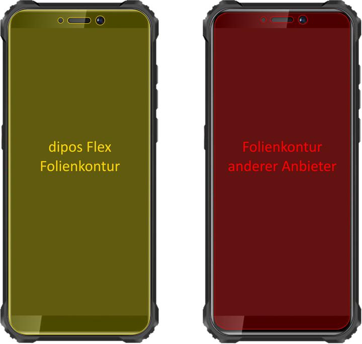 Dipos 3x Pellicola Protettiva FLEX Per Oukitel WP5 Pro (2020): Copertura Totale 3D, Antiurto, Garanzia 10 Anni - 4