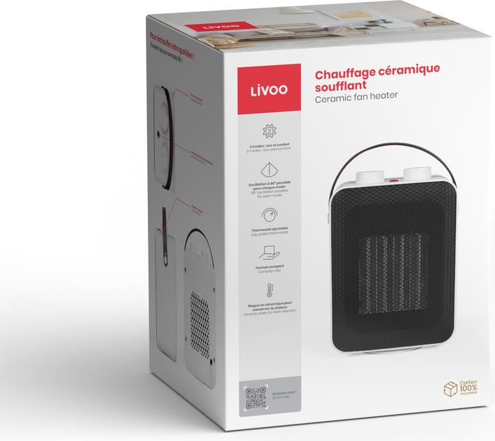 Produktbild Livoo Keramische Heizung mit Oszillation (1800 W)
