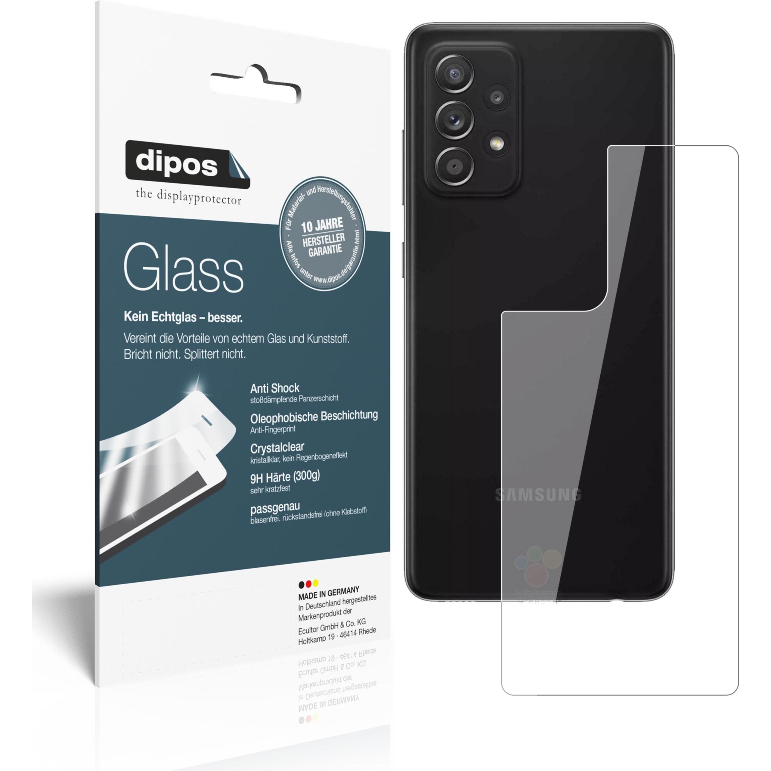 Dipos Displayschutz Anti-Shock (2 Stück, Samsung Galaxy A52 5G), Smartphone Schutzfolie, Transparent