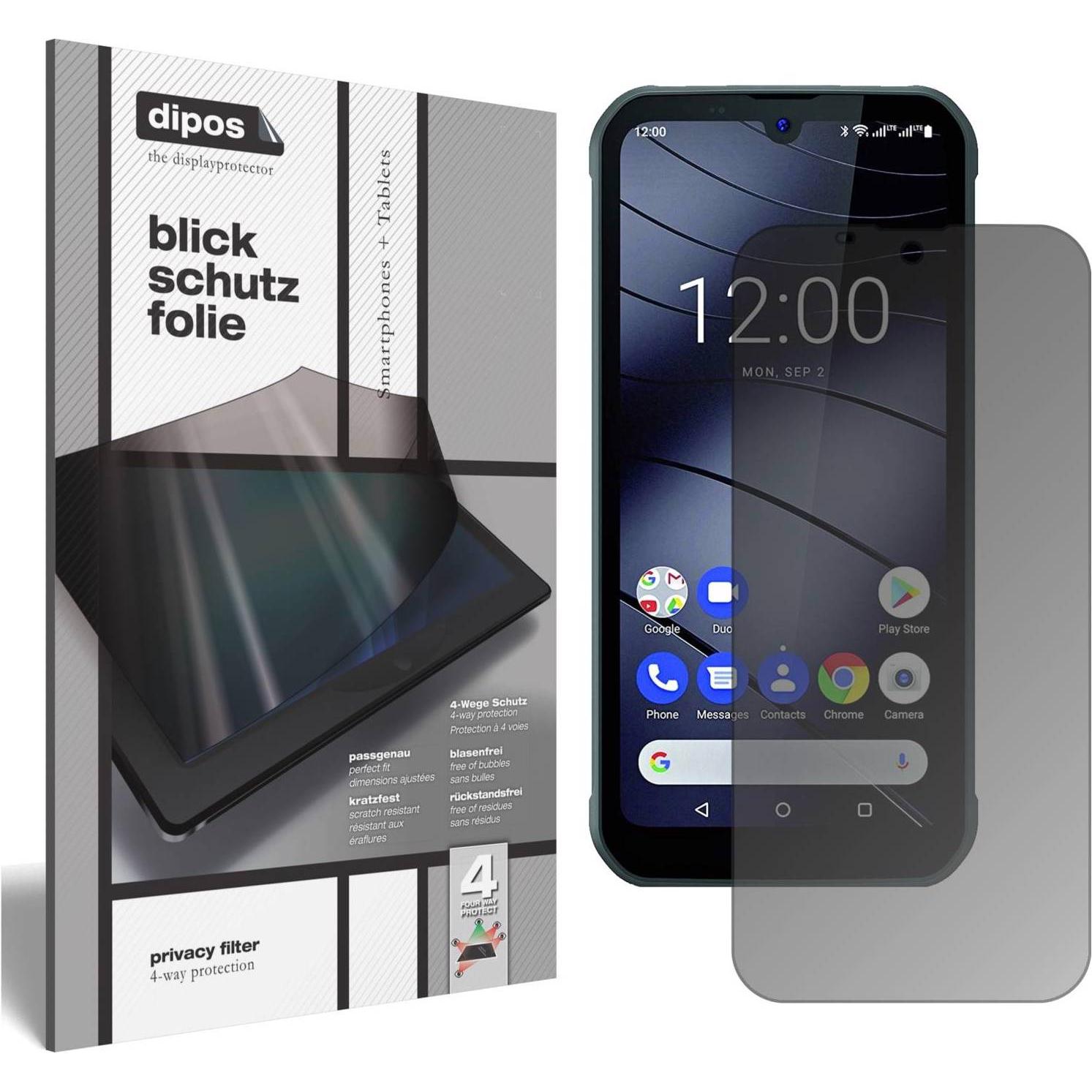 Dipos Blickschutzfolie 4-Way Privacy (1 Stück, Gigaset GX290 Plus), Smartphone Schutzfolie, Transparent