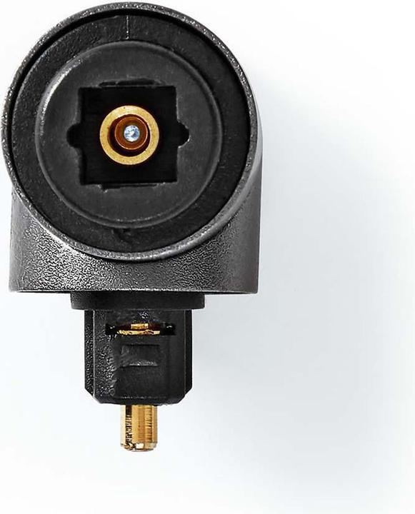 Produktbild Nedis TosLink Adapter TosLink Female TosLink Male Angled 90° Aluminium Gun Metal Grey 1 pcs Box (Winkeladapter)