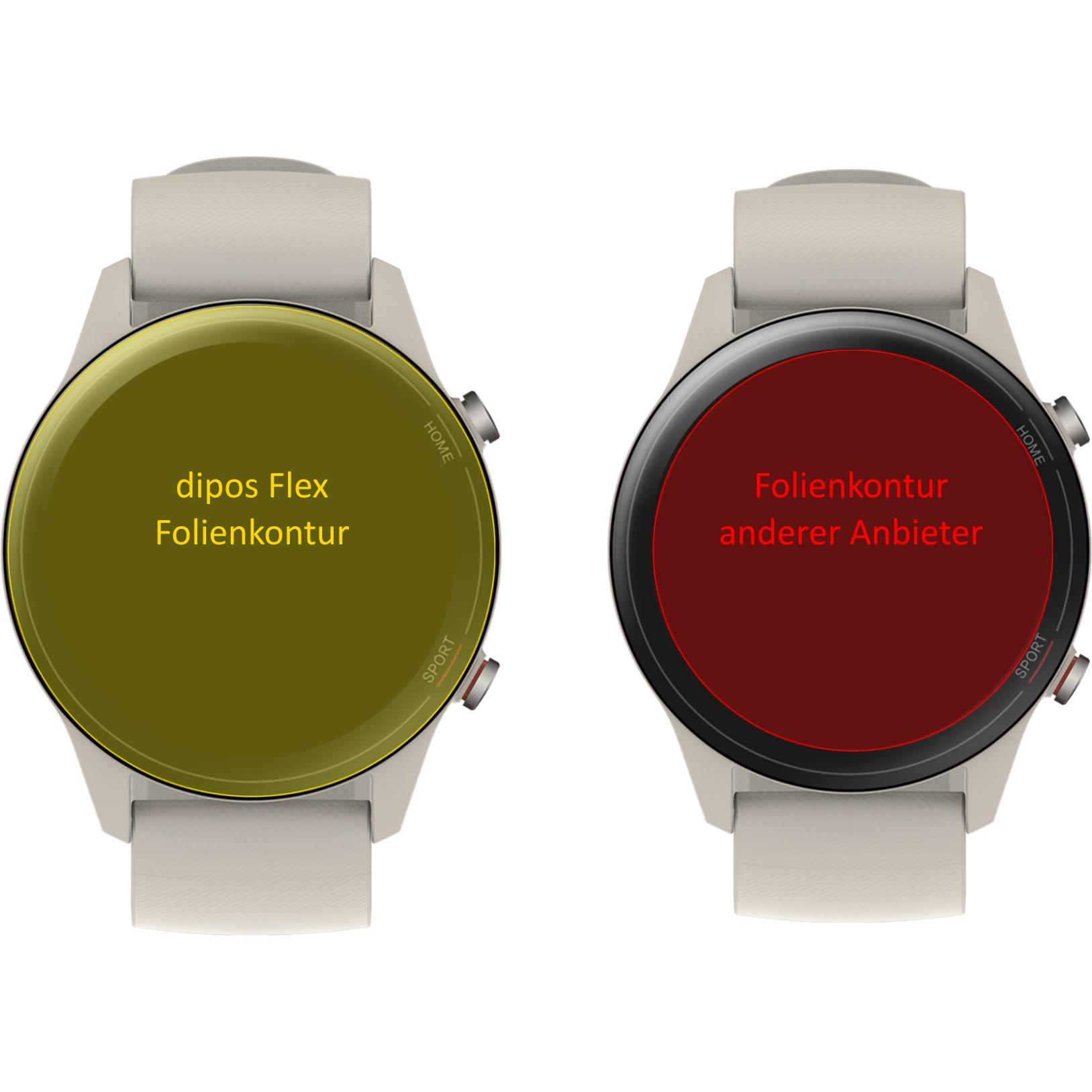 Thumbnail - Dipos Displayschutzfolie Full-Cover 3D, Smartwatch Schutzfolie, Transparent