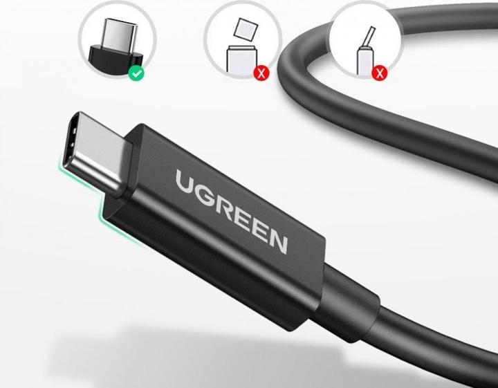 Produktbild Ugreen Thunderbolt 3 USB-C Kabel (40 Gbps, 100 Watt, 5A) (2 m, USB 3.1, 100 W)