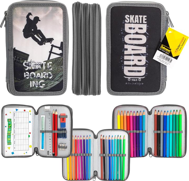 Immagine prodotto Idena Astuccio per matite Triple Skateboard 47 pezzi