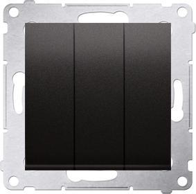 Kontakt Simon Simon 54 Anthracite Bouton-poussoir triple DP31.01