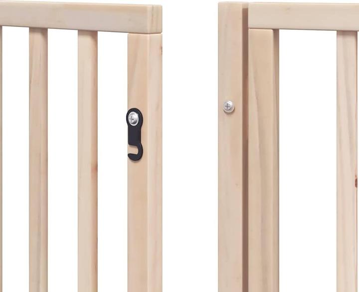 Image du produit vidaXL Porte pour chien Barrière de sécurité pour chiens Barrière de sécurité pliable 9 pièces en bois (2 cm)