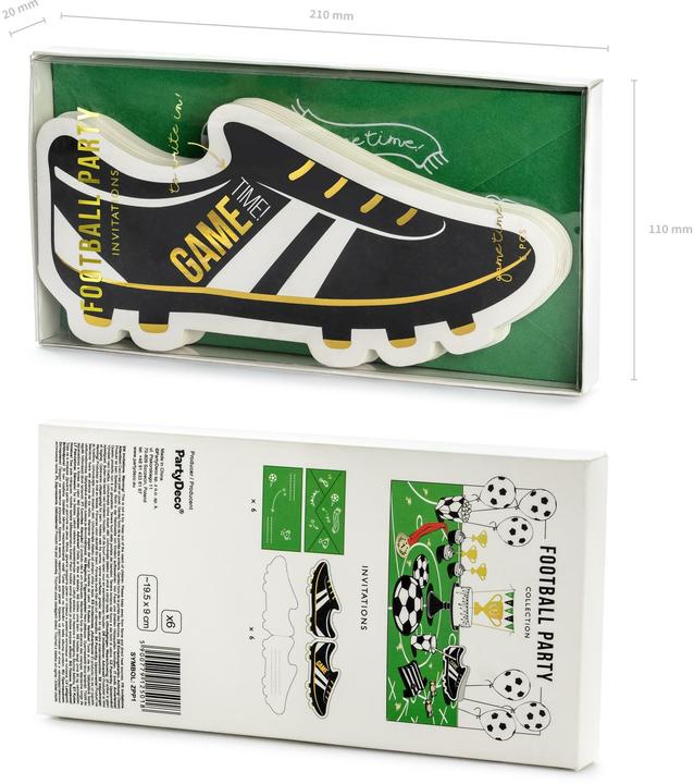 Actual product image Partydeco Invitations soccer (6pcs) (6 pcs.)
