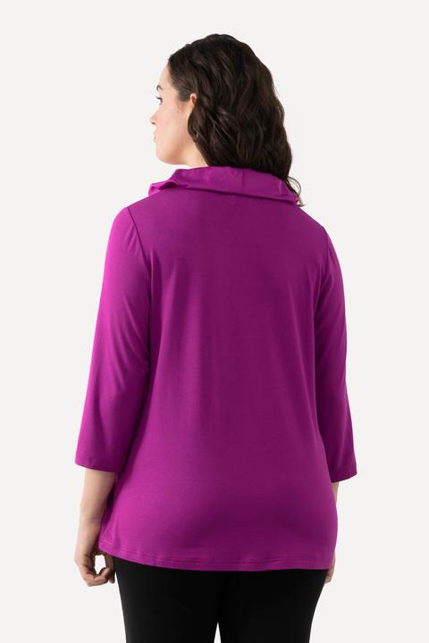 Actual product image Ulla Popken Taffeta Insert Collared T-Shirt (56)
