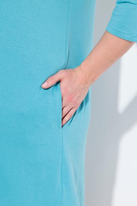 Produktbild Ulla Popken Longshirt, A-Linie, Carré-Ausschnitt, 3/4-Arm (50, 52)