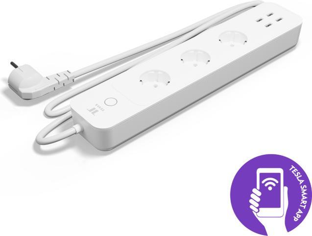 Actual product image Tesla Smart Power Strip 3 + 4 USB (3 x, CEE 7/5)