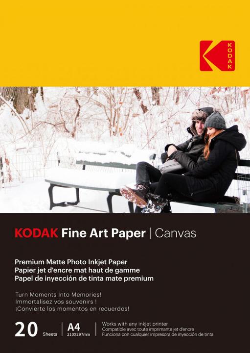 Actual product image Kodak Fine Art Paper 230g Matte Coated Canvas A4x20 (230 g/m², 20 pcs.)