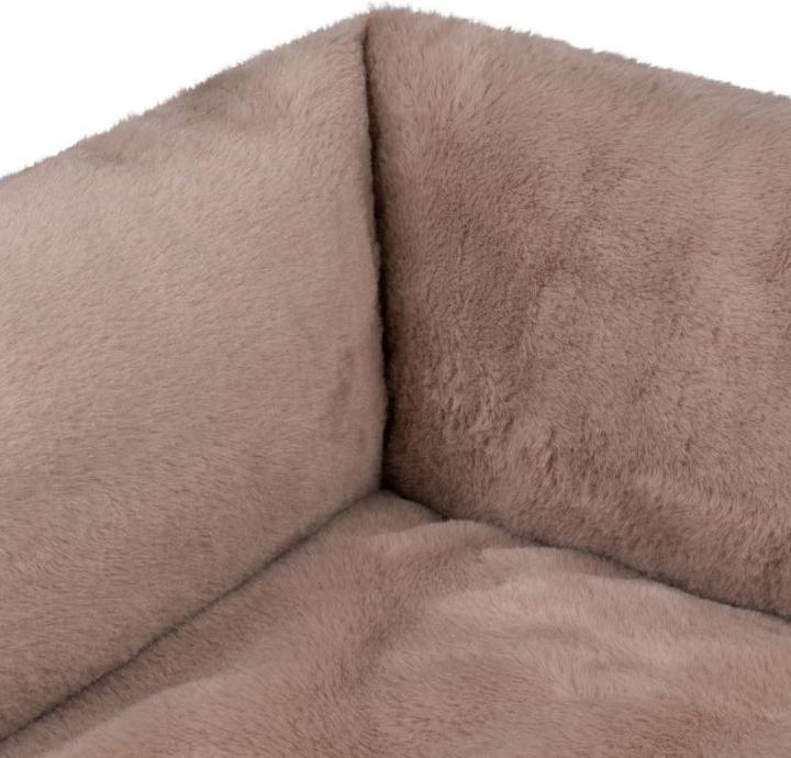 Actual product image District 70 NUZZLE - Zachte Mand Voor Op De Bank - Large: 85 x 75 cm - Taupe (Dog)