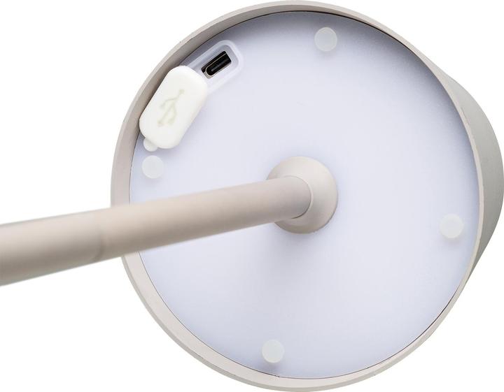 Produktbild Idena LED Tischleuchte Touch Metall grau 11x24/38cm Akku USB dimmbar 3 Modi Innen und Aussen