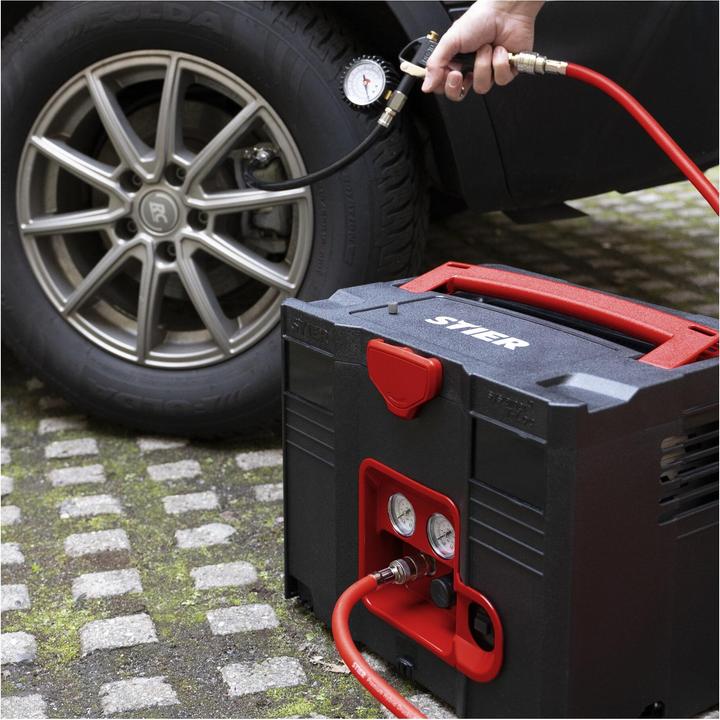 Stier Systainer-compressor SKT 160-8-6 (8 bar, 6 l)