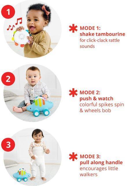 Actual product image Skiphop Explore & More Shakin' Stegosaurus Pull Toy