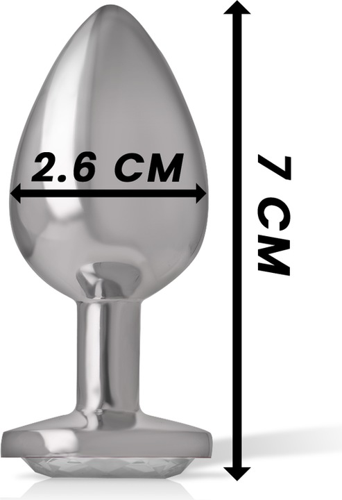 Produktbild Intense White Heart Aluminium Metall Anal Plug Grösse S