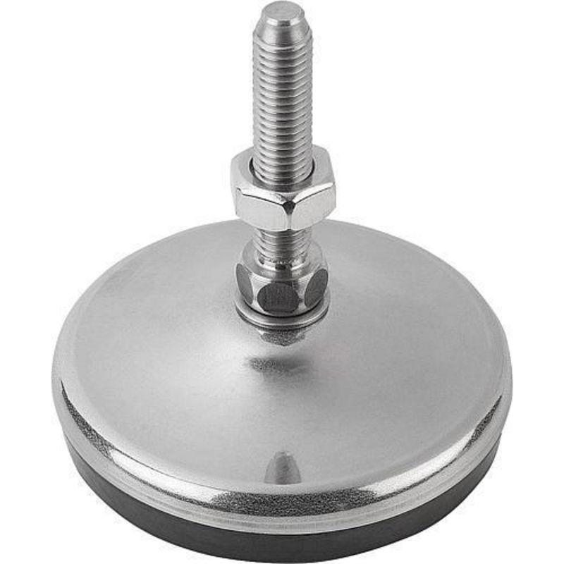 Kipp, Accessori per il montaggio dei mobili, Piede articolato K0739, acier inoxydable, forma A