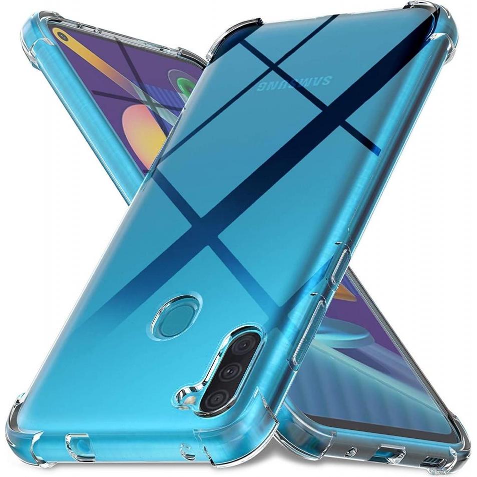 Screenguard Samsung Galaxy M11 Hülle Crystal Soft Airbag Bumper (Samsung Galaxy M11), Smartphone Hülle, Transparent