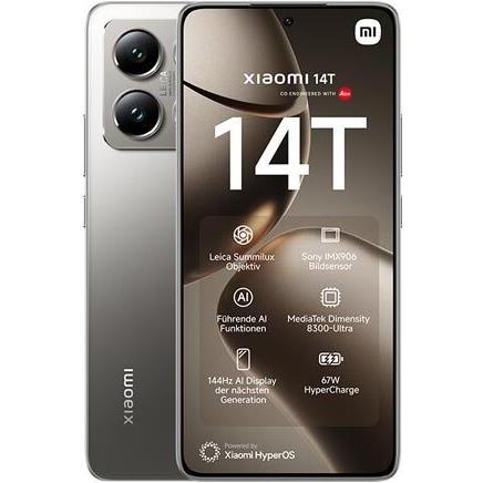Xiaomi 14T (512 GB, Titan Grey, 6.67", SIM + eSIM, 50 Mpx, 5G), Smartphone, Blau