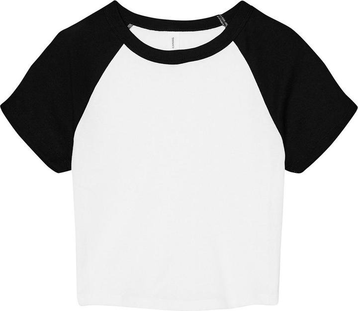 Produktbild Bella Canvas Kurzes Top Raglanärmel (M)