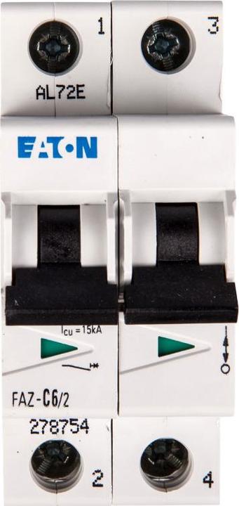 Actual product image Eaton Electric GmbH Circuit breaker C 6A 2p FAZ-C6/2