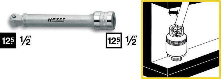 Produktbild HAZET Verlängerung ∙ schwenkbar 919-5 ∙ Vierkant12,5 mm (1/2 Zoll) ∙ Vierkant 12,5 mm (1/2 Zoll) (1/2")
