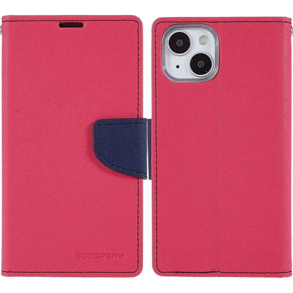 Mercury iPhone 14 Plus - Goospery Fancy Etui Hülle pink (Apple iPhone 14 Plus), Smartphone Hülle, Pink