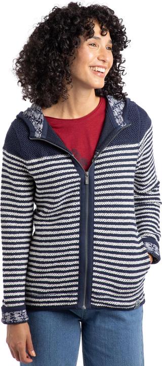 Immagine prodotto Weird Fish Bianca Felpa con Cappuccio e Zip Intera A Strisce Ecologica Donna (42)