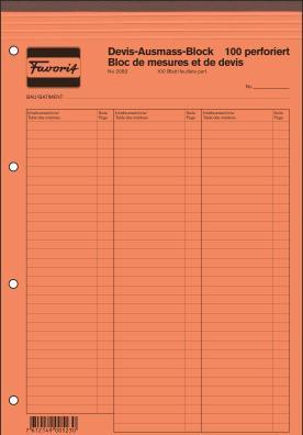Produktbild Favorit Devis-Ausmassblock (100x)