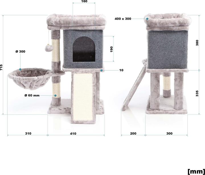 Actual product image Fudajo Scratching post (71.50 cm, Grey)