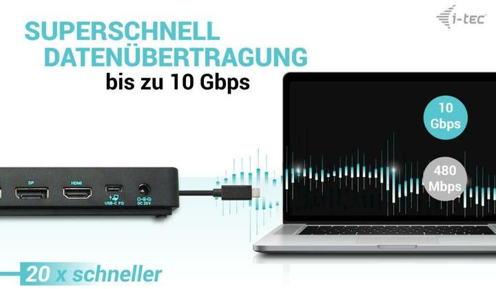 Produktbild i-tec USB-C Triple 4K Display Docking Station (USB-C, 11 Ports)
