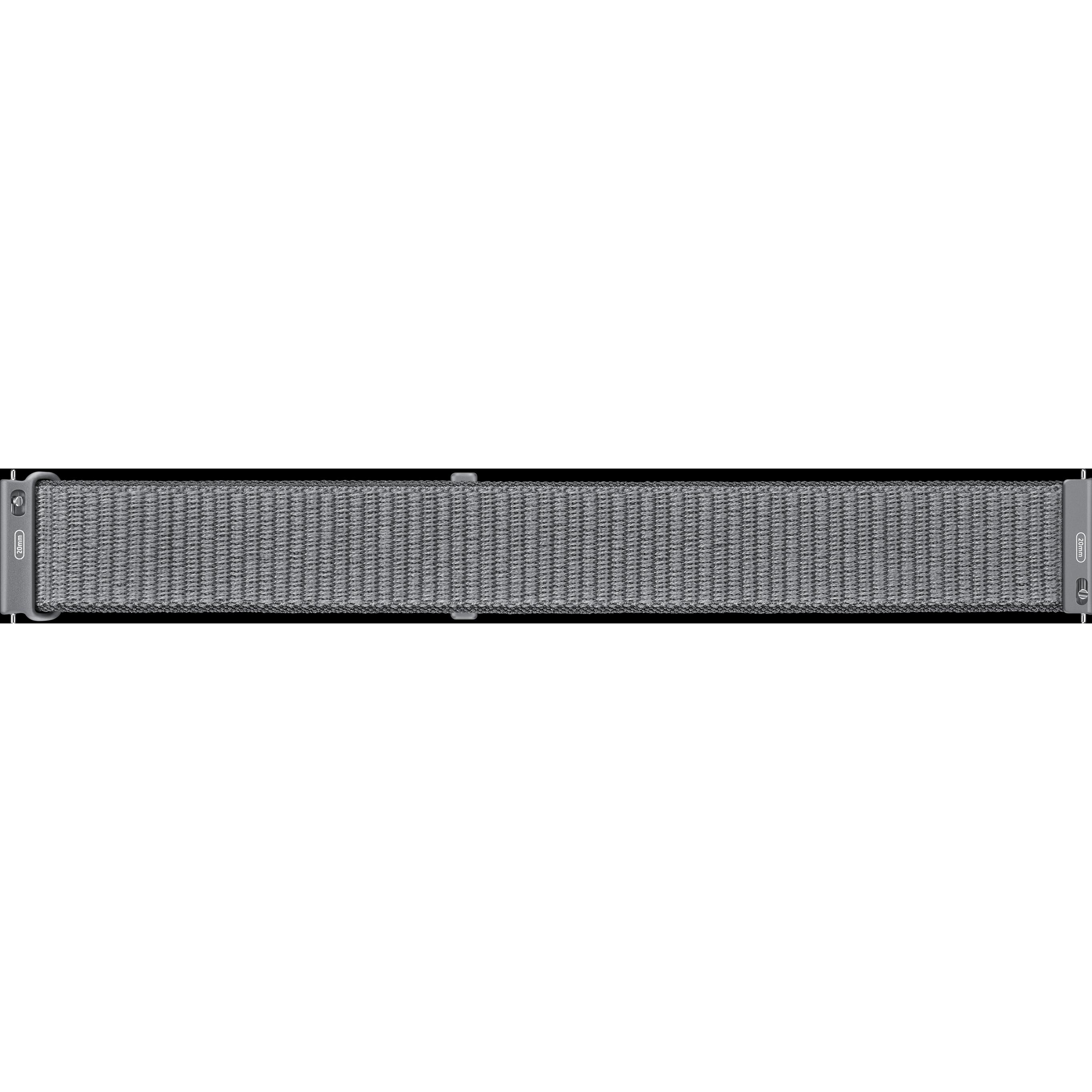 Thumbnail - Samsung Nylonband Fabric Band Gray (20 mm, Nylon, Spandex, Galaxy Watch), Uhrenarmband, Schwarz, Grau
