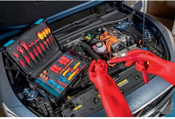 Produktbild HAZET Werkzeug Satz ∙ schutzisoliert 150/27 ∙ Vierkant10 mm (3/8 Zoll) ∙ Aussen Sechskant Profil, Au… (27 Teile)