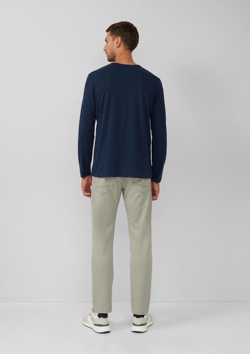 Produktbild s.Oliver T-Shirt Softes Longsleeve mit Crew Neck und Logo-Patch (M)