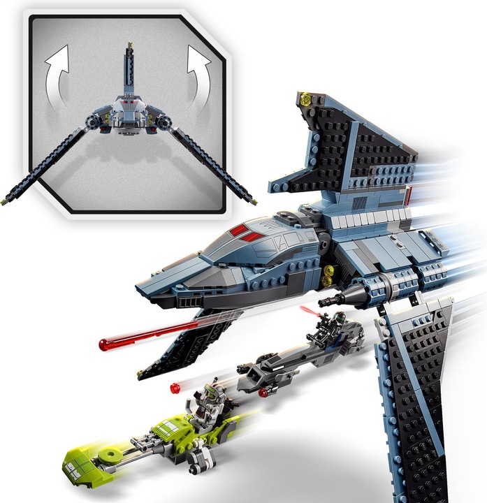 Actual product image LEGO Star Wars attack shuttle from The Bad Batch (75314, LEGO Star Wars)