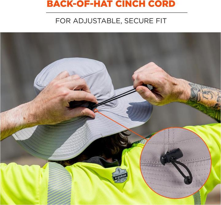 Actual product image Ergodyne Sun hat Chill-Its 8939 with cooling function, light grey (56)