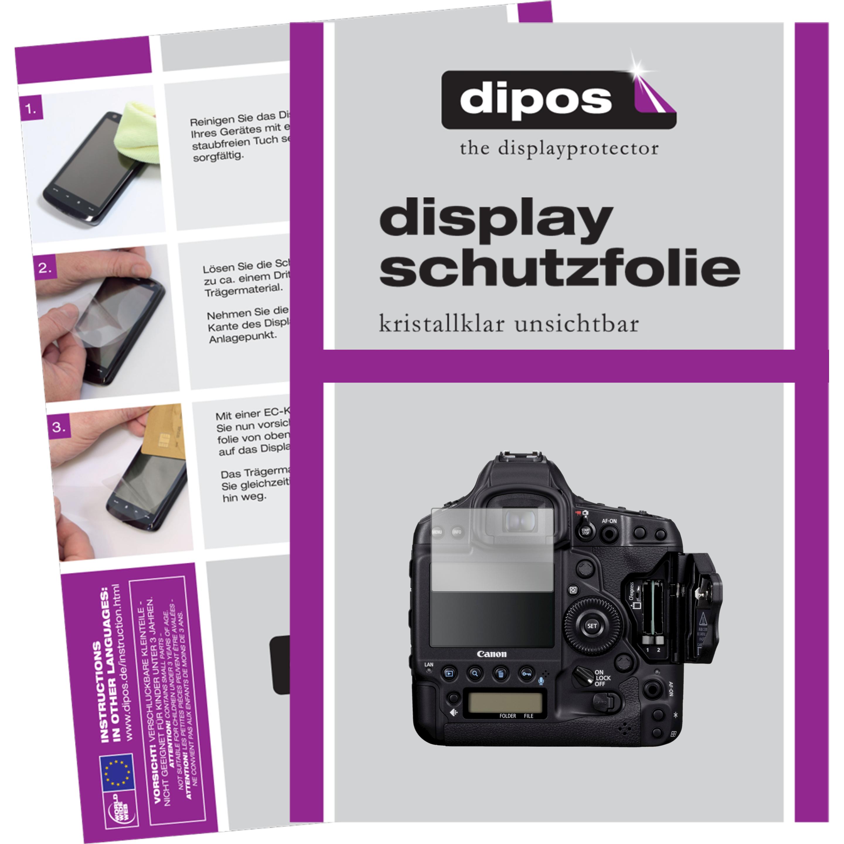 Dipos Displayschutzfolie Crystalclear (Displayschutz, EOS 1DX), Kameraschutz, Transparent