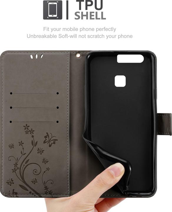 Actual product image Cadorabo Flower Book Cover (Huawei P9)