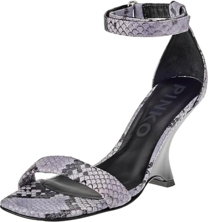 Pinko Beethoven ZY1 Sandalen aus Leder mit Druck und Blockabsatz (40)